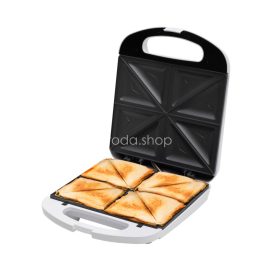   HOME HGSZ48 szendvicssütő, 1200 W, egyszerre 4 szendvics sütése, tapadásmentes felület, jelzőfények