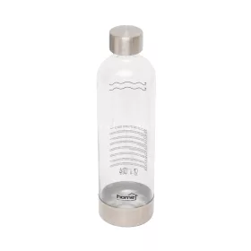   Home HGSZG1000P vizes palack, HGSZG1000 szódagéphez, BPA mentes, PET műanyag, rozsdamentes acél fedő és talp, 1 L, 850 ml szénsavasítható
