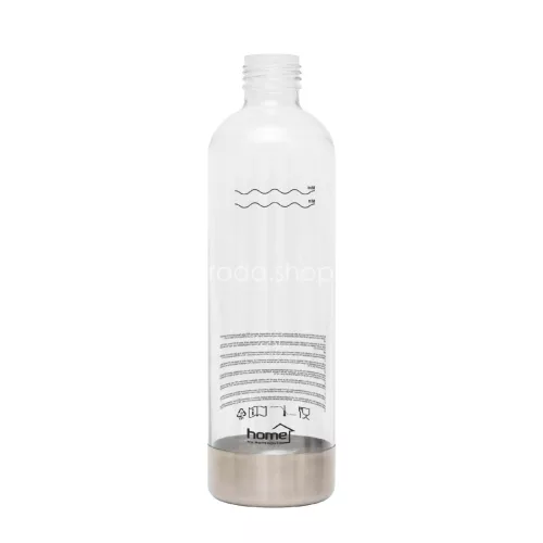 Home HGSZG1000P vizes palack, HGSZG1000 szódagéphez, BPA mentes, PET műanyag, rozsdamentes acél fedő és talp, 1 L, 850 ml szénsavasítható