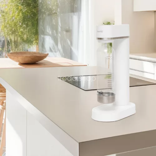 Home HGSZG1000P vizes palack, HGSZG1000 szódagéphez, BPA mentes, PET műanyag, rozsdamentes acél fedő és talp, 1 L, 850 ml szénsavasítható