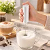 HOME HGTH1W tejhabosító, kézi, rozsdamentes acél keverőszár, elemes tápellátás, fehér