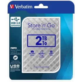   2,5" HDD (merevlemez), 2TB, USB 3.0, VERBATIM "Store n Go", ezüst