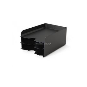 Irattálca, fém, 3 részes, ALBA, fekete