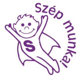   Bélyegző, motivációs, Szép munka!, COLOP "N43-kék", lila