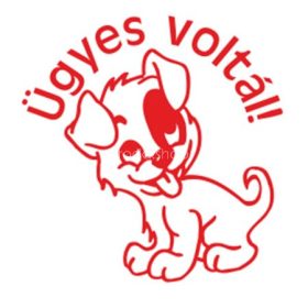   Bélyegző, motivációs, Ügyes voltál!, COLOP "N43-kék", piros