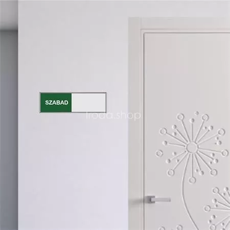 Információs tábla, 200x62 mm, ANTRA "Szabad-Foglalt"