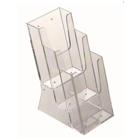 Prospektustartó, asztali/fali, 3 rekeszes, 1/3 A4