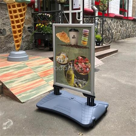 Megállító tábla, poszteres, víztartályos, A1 méret, 59,4x84,1 cm