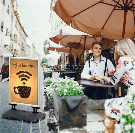 Megállító tábla, poszteres, víztartályos, A1 méret, 59,4x84,1 cm