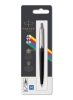 Golyóstoll, 0,7 mm, ezüst színű klip, fekete tolltest, PARKER "Royal Jotter Originals", kék