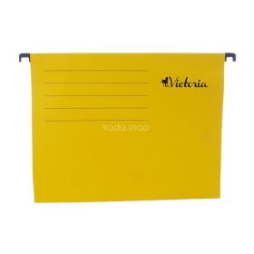 Függőmappa, karton, A4, VICTORIA OFFICE, sárga