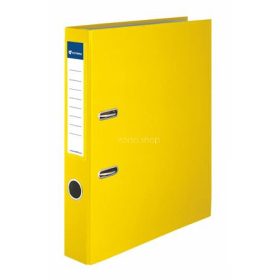   Iratrendező, 50 mm, A4, PP/karton, élvédő sínnel, VICTORIA OFFICE, "Basic", sárga