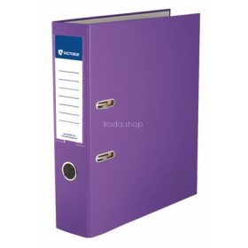   Iratrendező, 75 mm, A4, PP/karton, élvédő sínnel, VICTORIA OFFICE, "Basic", lila