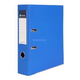   Iratrendező, 75 mm, A4, PP/PP, élvédő sínnel, VICTORIA OFFICE, "Premium", királykék