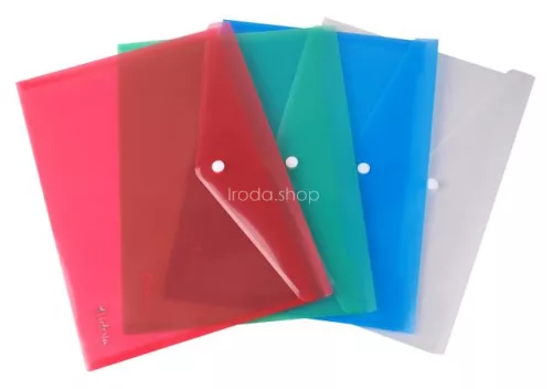 Irattartó tasak, A4, PP, patentos, VICTORIA OFFICE, áttetsző
