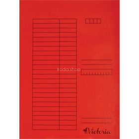 Gyorsfűző, karton, A4, VICTORIA OFFICE, piros