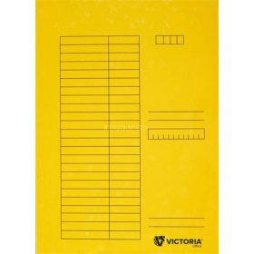 Pólyás dosszié, karton, A4, VICTORIA OFFICE, sárga
