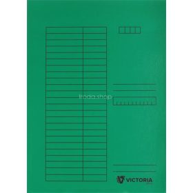 Pólyás dosszié, karton, A4, VICTORIA OFFICE, zöld