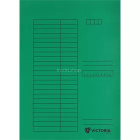 Pólyás dosszié, karton, A4, VICTORIA OFFICE, zöld