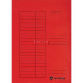 Pólyás dosszié, karton, A4, VICTORIA OFFICE, piros