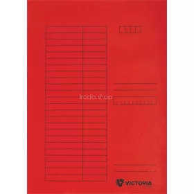 Pólyás dosszié, karton, A4, VICTORIA OFFICE, piros