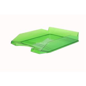 Irattálca, műanyag, VICTORIA OFFICE, áttetsző zöld