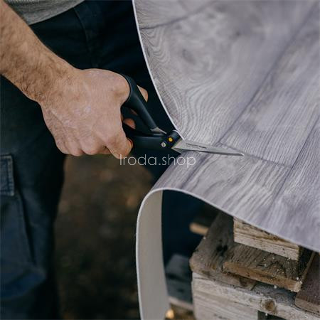 Olló, barkács, 21 cm, FISKARS "Amplify", fekete