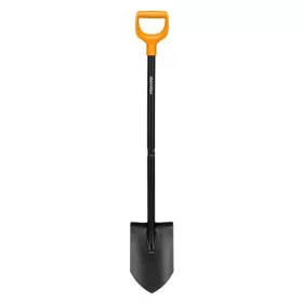 Ásó, hegyes, FISKARS "Solid", fekete