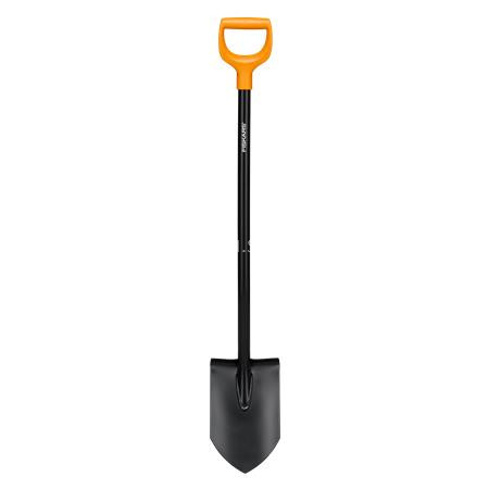 Ásó, hegyes, FISKARS "Solid", fekete