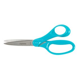 Olló, iskolai, 18 cm, FISKARS,  türkizkék