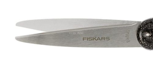 Olló, iskolai, 18 cm, FISKARS, csillámos fekete