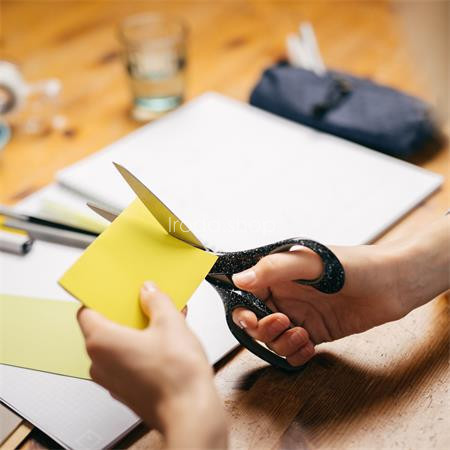 Olló, ifjúsági, 20 cm, FISKARS, foltos fekete