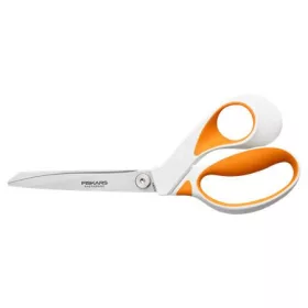   Olló, általános, 23 cm, FISKARS "RazorEdge Softgrip", narancssárga-fehér