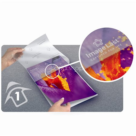 Meleglamináló fólia, 80 mikron, A4, fényes, 100 db, FELLOWES