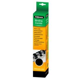   Spirál, műanyag, 16 mm, 101-120 lap, FELLOWES, 25 db, fekete