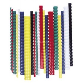   Spirál, műanyag, 25 mm, 181-200 lap, FELLOWES, 50 db, fehér