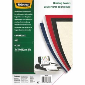   Hátlap, A4, 250 g, fényes, FELLOWES "Chromolux", piros