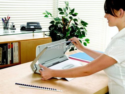 Spirálozógép, műanyag spirálkötéshez, manuális, 150 lap, FELLOWES "Star+"