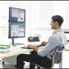 Monitortartó kar, FELLOWES, "Seasa™ Dual Stacking", fekete