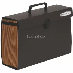   Harmonikatáska, karton, 19 rekeszes, FELLOWES "Bankers Box Handifile", fekete