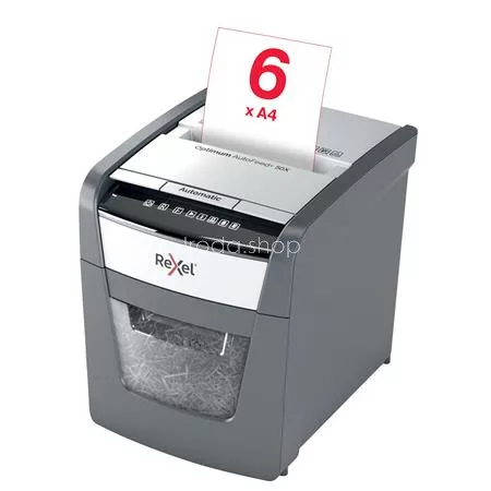 Iratmegsemmisítő, konfetti, 50 lap, REXEL, "Optimum AutoFeed+ 50X"