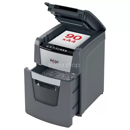 Iratmegsemmisítő, konfetti, 90 lap, REXEL, "Optimum AutoFeed+ 90X"