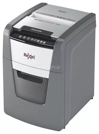 Iratmegsemmisítő, konfetti, 100 lap, REXEL "Optimum AutoFeed+ 100X"