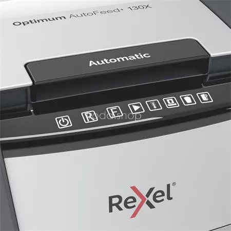 Iratmegsemmisítő, konfetti, 130 lap, REXEL, "Optimum AutoFeed+ 130X"