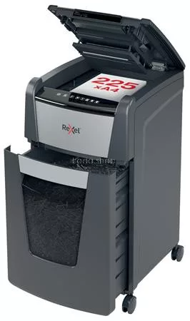 Iratmegsemmisítő, konfetti, 225 lap, REXEL, "Optimum AutoFeed+ 225X"