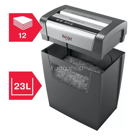Iratmegsemmisítő, konfetti, 12 lap, REXEL, "Momentum X312"