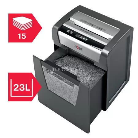 Iratmegsemmisítő, konfetti, 15 lap, REXEL, "Momentum X415"