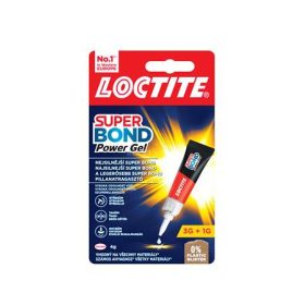   Pillanatragasztó gél, 4 g, HENKEL "Loctite Super Bond Power Gél"