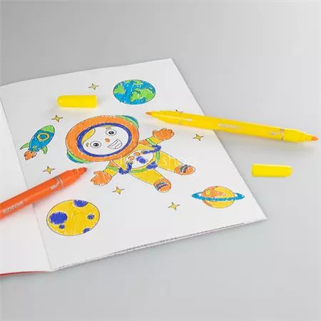 Filctoll készlet, 1-3 mm, kétvégű, kimosható, KORES "Korellos 2in1", 10 különböző szín