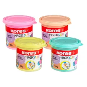   Gyurma,160 g, levegőre száradó, 4 pasztell szín, KORES "Magic Clay"